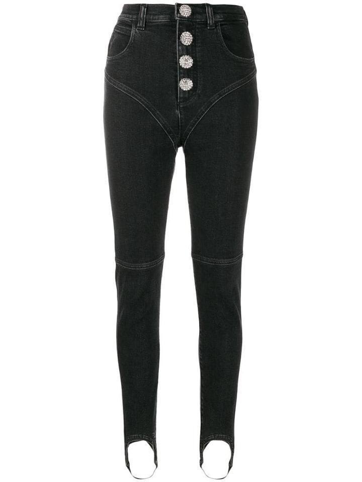 Alessandra Rich Fab High-rise Jeans - Black