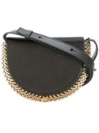 Paco Rabanne Chain Trimmed Cross-body Bag, Women's, Black, Leather/silk
