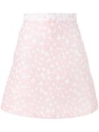 House Of Holland Heart Jacquard Mini Skirt, Women's, Size: 14, Pink/purple, Cotton/polyester/polyamide