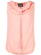 Boutique Moschino Drawstring Neck Tank Top, Women's, Size: 42, Pink/purple, Silk/rayon