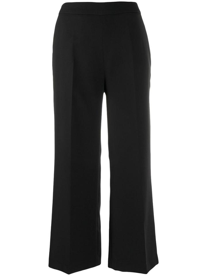 Liu Jo Cropped Mid-rise Trousers - Black