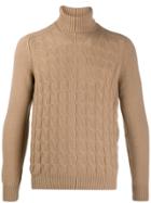 Tagliatore Odin Cable-knit Sweatshirt - Brown