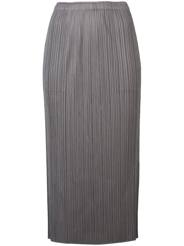 Pleats Please By Issey Miyake Mid-lenght Pleated Skirt - Grey