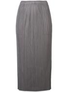 Pleats Please By Issey Miyake Mid-lenght Pleated Skirt - Grey