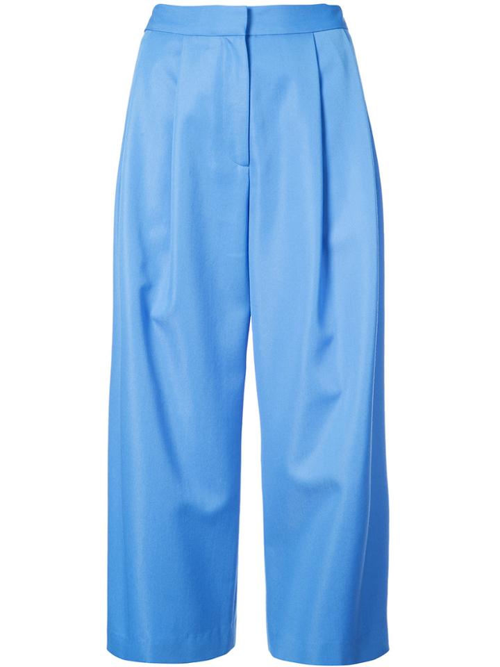 Adam Lippes Pleated Culottes - Blue