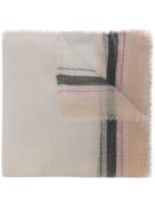 Faliero Sarti Striped Trim Scarf - Neutrals