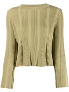 Alberta Ferretti Long-sleeve Fitted Sweater - Green