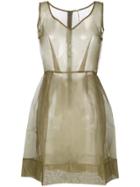 Comme Des Garçons Vintage Sheer Pleated Dress - Green