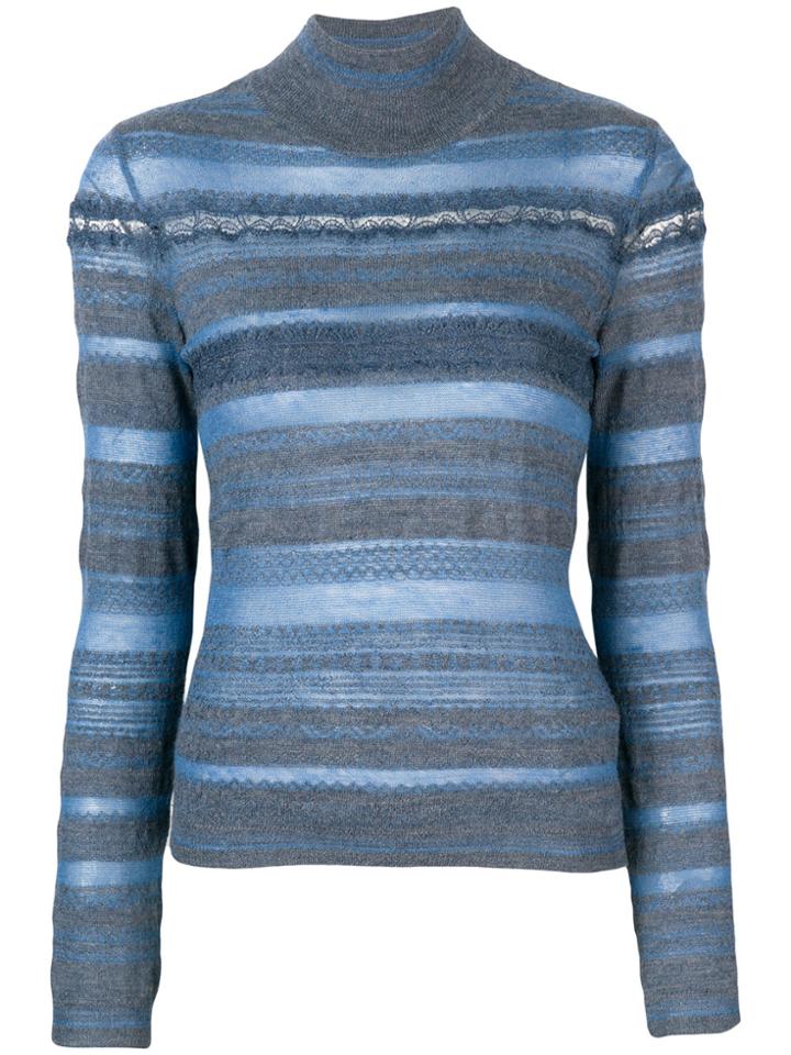 Ermanno Scervino Mock Neck Sweater - Blue