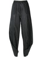 Humanoid Striped Twisted Trousers - Blue
