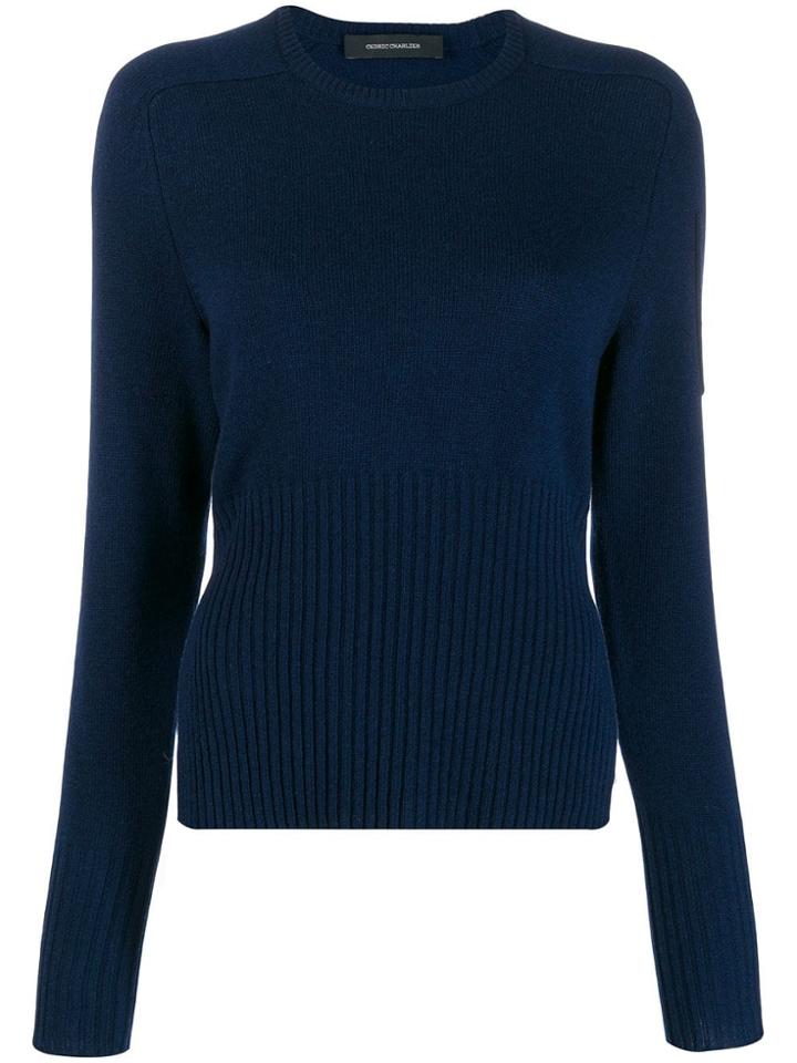 Cédric Charlier Side Slit Jumper - Blue