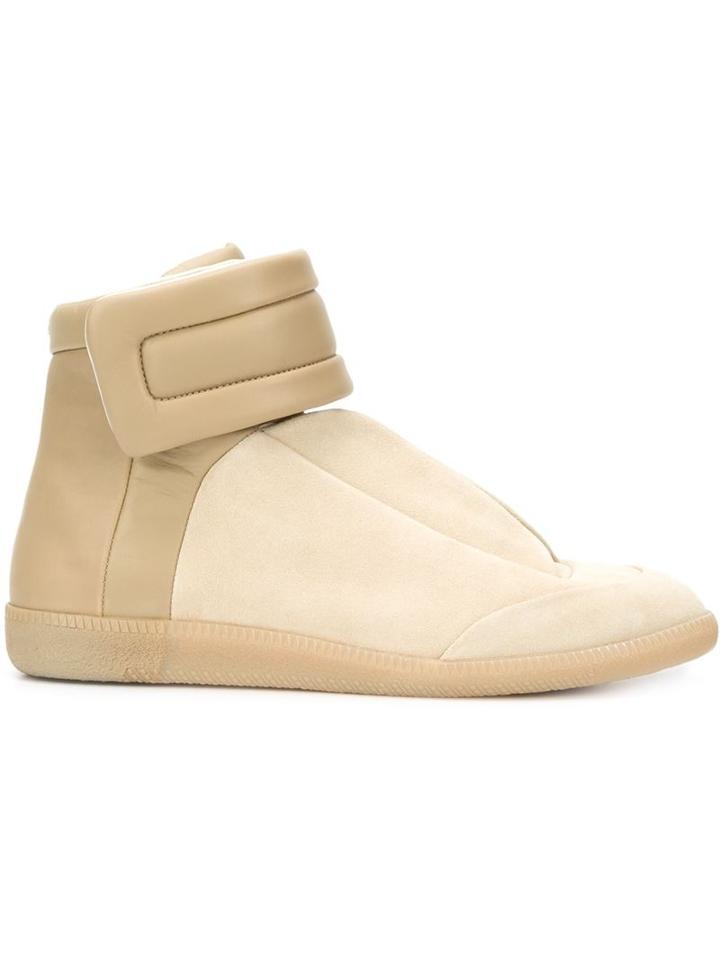 Maison Margiela Future Hi-top Sneakers, Men's, Size: 44, Nude/neutrals, Calf Leather/suede/rubber