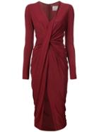 Jason Wu Collection Ruched Detail Slit Dress - Red