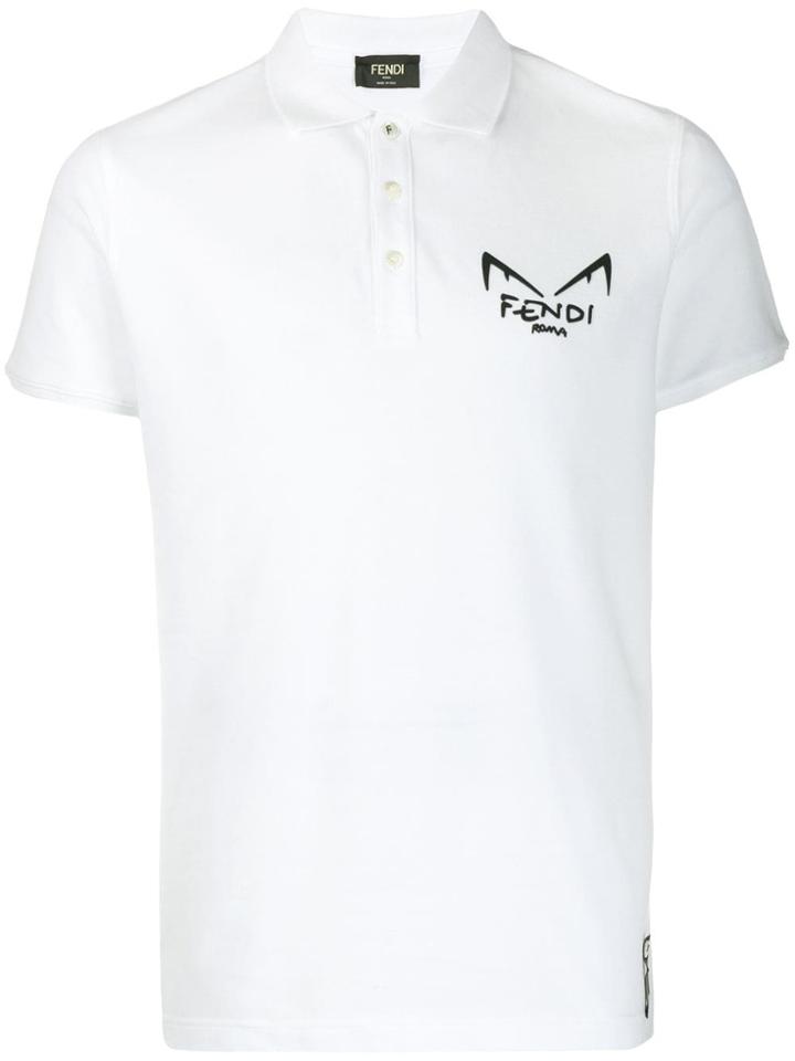 Fendi Bag Bugs Polo Shirt - White