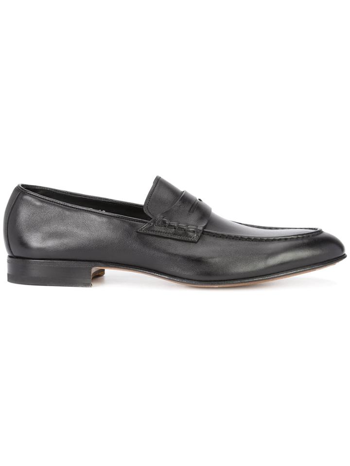 Santoni Dirk Penny Loafers - Black