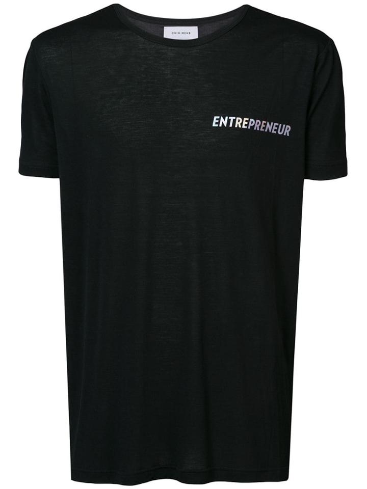 Chin Menswear Intl Entrepreneur Print T-shirt - Black