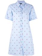 Boutique Moschino Printed Shirt Dress, Women's, Size: 42, Blue, Cotton