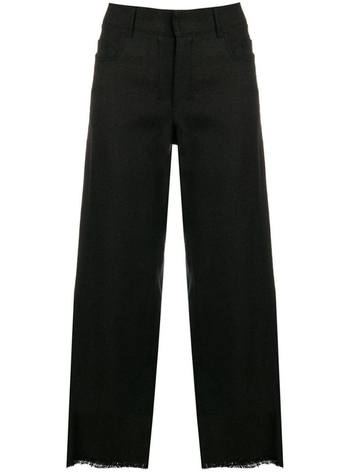 's Max Mara Cropped Flare Trousers - Black
