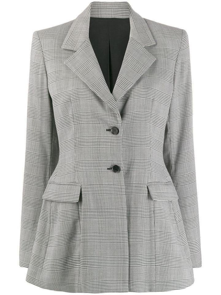 Unravel Project Checked Blazer - Black