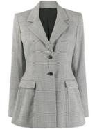 Unravel Project Checked Blazer - Black