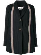 Uma Wang Stripe Panel Soft Blazer - Black