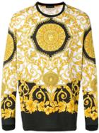 Versace Hibiscus Print Long-sleeve T-shirt - Yellow