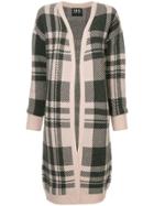 Markus Lupfer Checked Long Cardigan - Pink & Purple