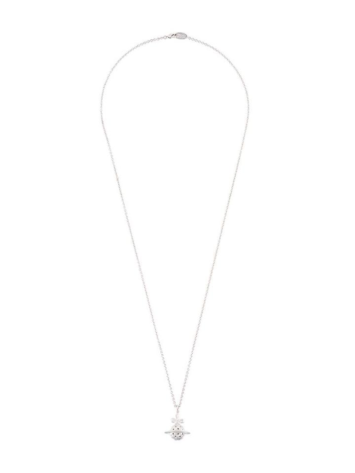 Vivienne Westwood Red Label 'saturn' Pendant Long Necklace, Women's, Metallic