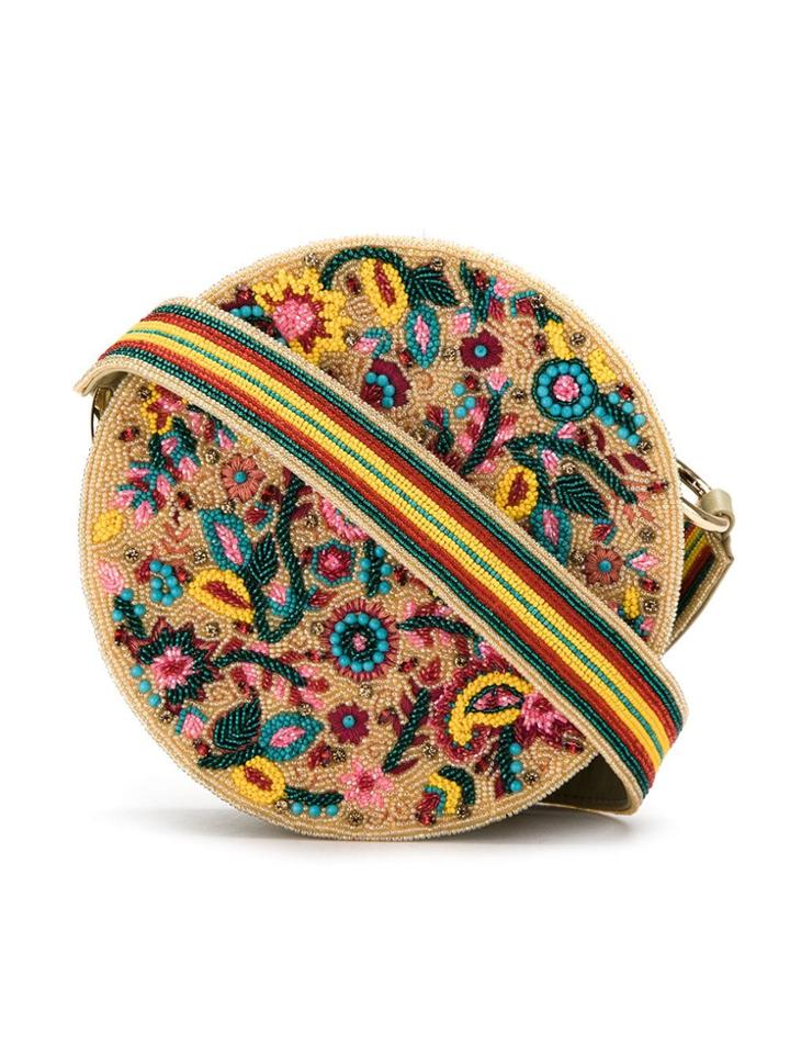Isla Embroidered Shoulder Bag - Neutrals