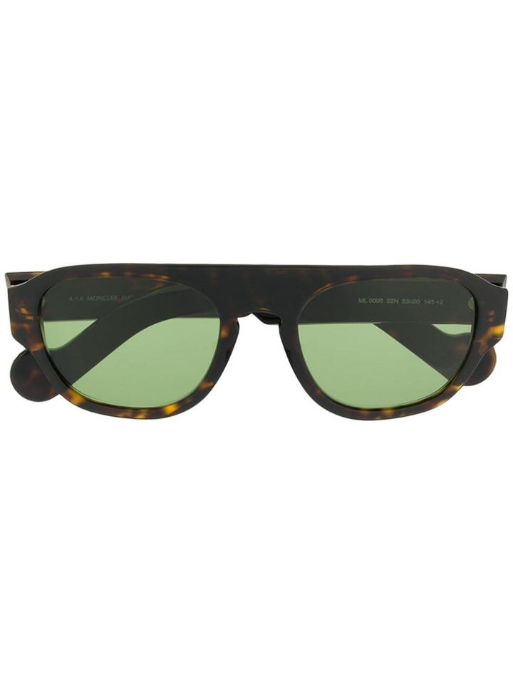 Moncler Eyewear Rectangular Shield Sunglasses - Brown