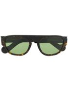 Moncler Eyewear Rectangular Shield Sunglasses - Brown