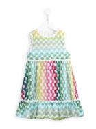 Missoni Kids Zig Zag Crochet Knit Dress, Girl's, Size: 10 Yrs, Yellow