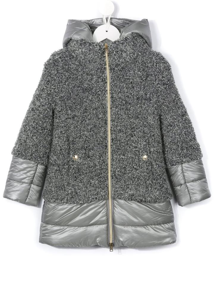 Herno Kids Padded Hooded Coat, Girl's, Size: 6 Yrs, Grey