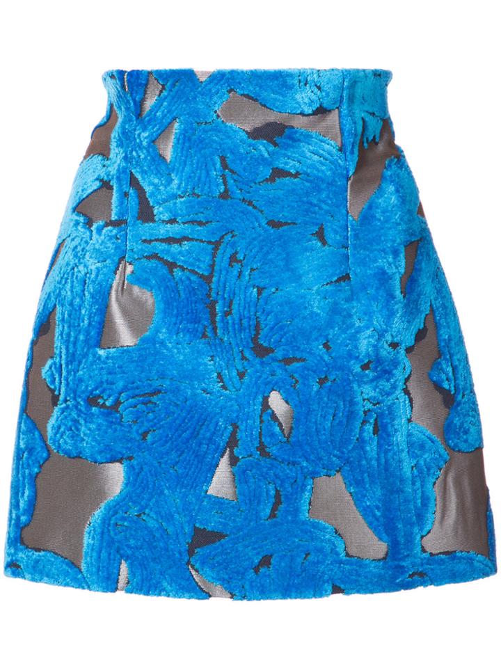 Off-white Abstract Patch Skirt - Blue