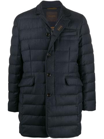 Moorer Padded Tailored Coat - Blue