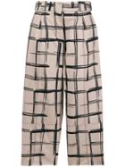 Marni Check Print Trousers - Neutrals