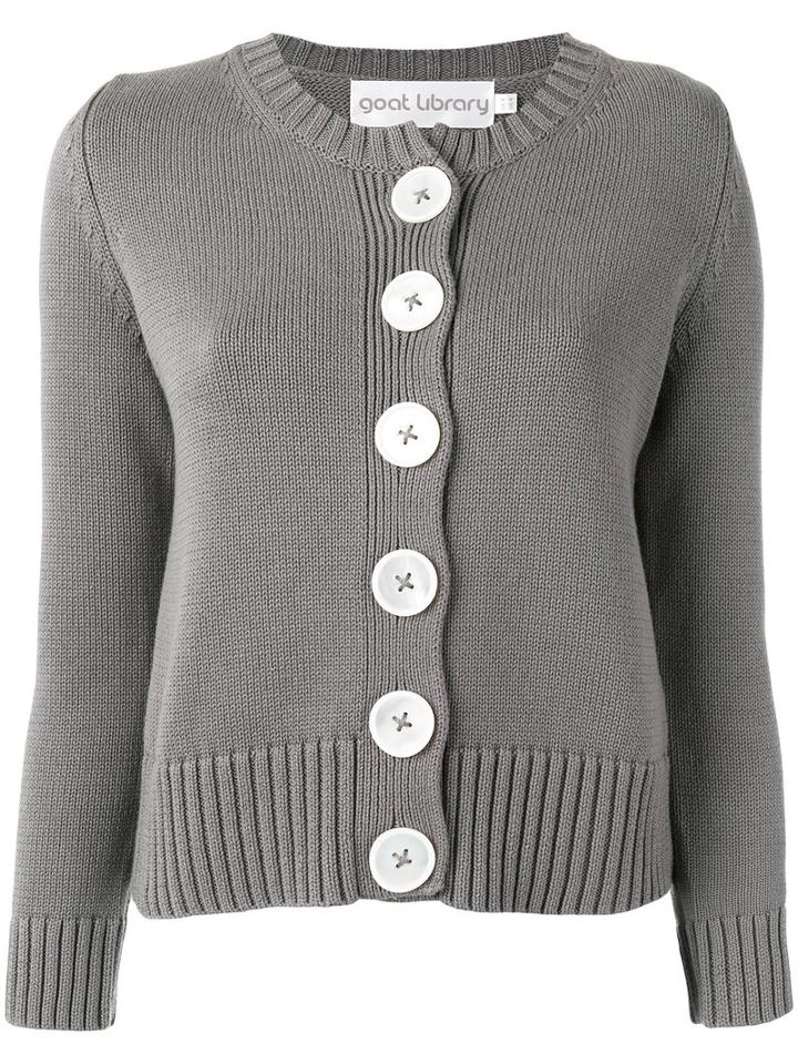Goat Digby Cardigan, Women's, Size: 10, Grey, Cotton