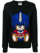 Moschino - Transformer Bear Sweatshirt - Women - Virgin Wool - S, Black, Virgin Wool