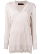 Calvin Klein V-neck Jumper - Nude & Neutrals