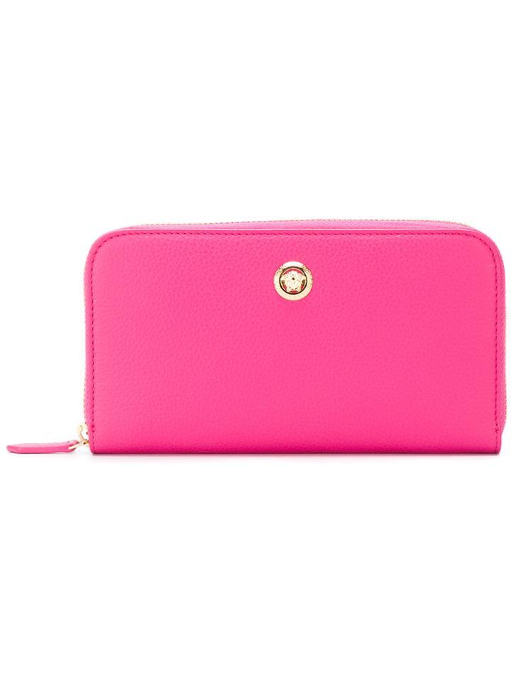 Versace Medusa All Around Zip Wallet - Pink & Purple