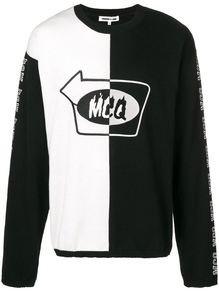 Mcq Alexander Mcqueen Colour-block Logo Sweatshirt - Black