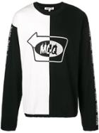 Mcq Alexander Mcqueen Colour-block Logo Sweatshirt - Black