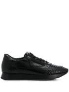Hogl Embossed Croc-effect Sneakers - Black