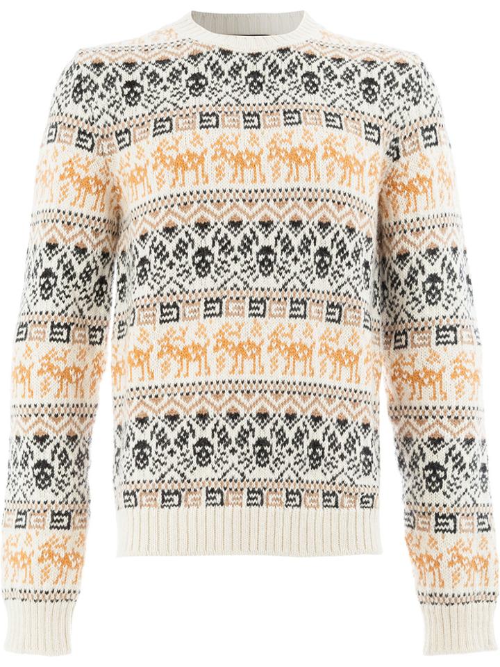 Gucci Jacquard Knit Sweater - White