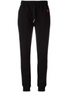 Mcq Alexander Mcqueen Embroidered Dove Track Pants, Size: Small, Black, Cotton/polyester