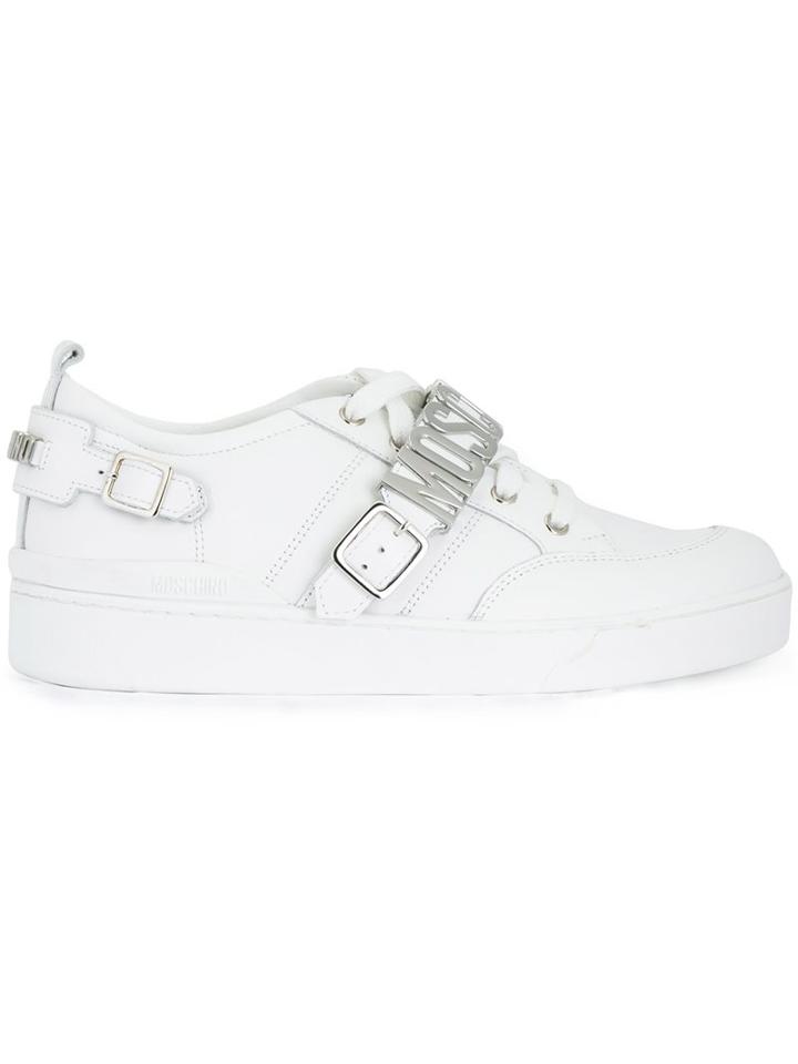 Moschino Logo Plaque Low-top Sneakers