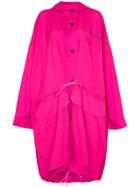 House Of Holland Oversized Hooded Raincoat - Pink