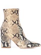 Loeffler Randall Isla Snakeskin Boots - Neutrals