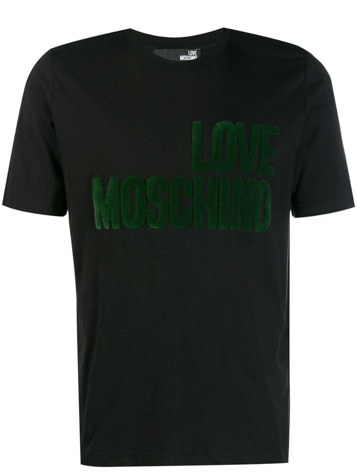 Love Moschino Flocked T-shirt - Black