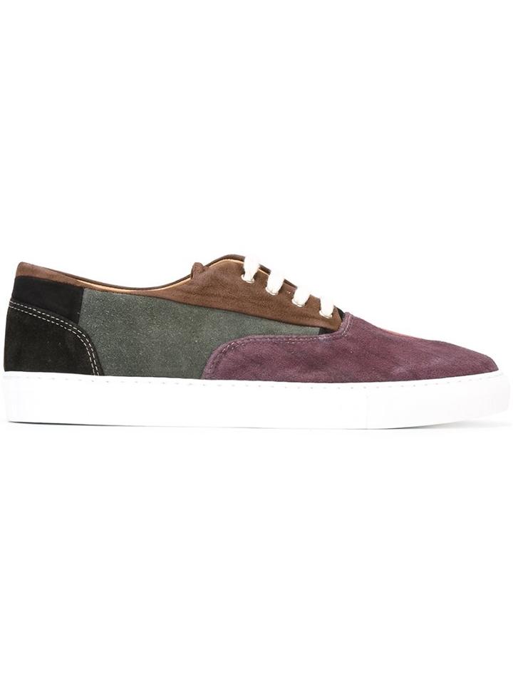 Comme Des Garçons Shirt Panelled Sneakers